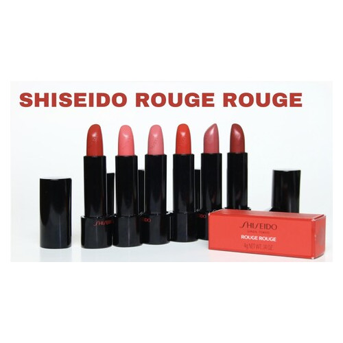 Помада для губ  Shiseido Rouge Rouge RD 312 - Poppy (Классический чистый ярко-красный) фото №6