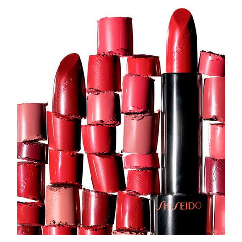 Помада для губ  Shiseido Rouge Rouge OR 417 - Fire Topaz (Огненно-оранжевый с легким красным подтоном) фото №3