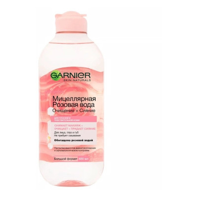 Міцелярна вода Garnier Skin Naturals з рожевою водою 400 мл (3600542423618) фото №1