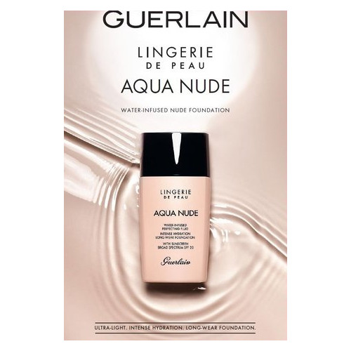 Тональный флюид Guerlain Lingerie de Peau Aqua Nude 03W - Natural Warm фото №2