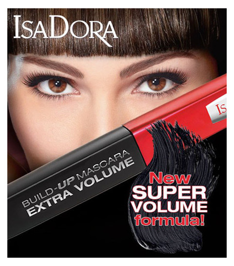 Тушь IsaDora Build-Up Mascara Extra Volume 02 - Dark brown (темно-коричневый) фото №2