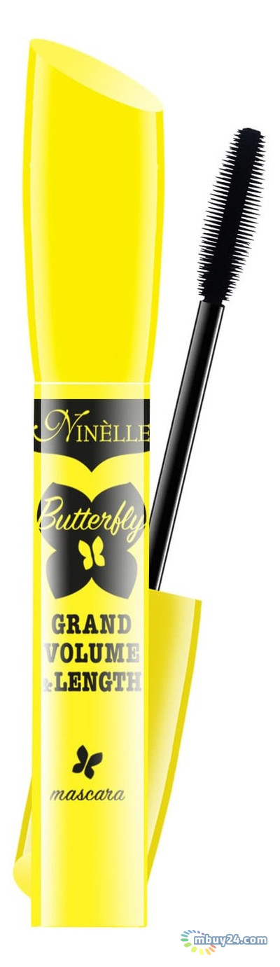 Тушь для ресниц Ninelle Butterfly Grand Volume & Length Объем и удлинение 10 мл Черная  фото №1