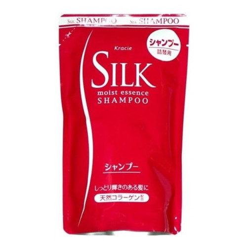 Шампунь-эссенция Kanebo для сухих и ломких волос, увлажняющий с шелком и природным коллагеном Silk 350 мл - сменная упаковка фото №1