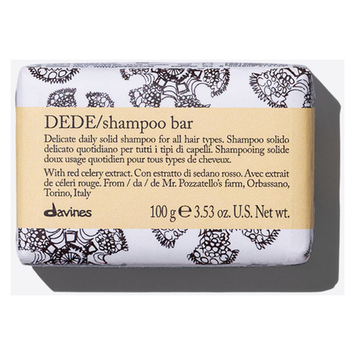 Делікатний твердий шампунь Davines Dede Shampoo bar для щоденного використання для всіх типів волосся фото №1