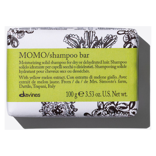 Твердий шампунь для зволоження сухого та зневодненого волосся Davines Momo shampoo bar фото №1