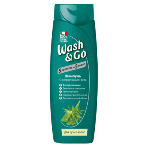 Шампунь Wash&Go для сухого волосся з екстрактом алое віра 200 мл (8008970042015) фото №1
