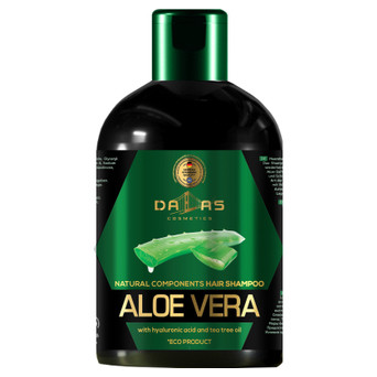 Шампунь Dalas Aloe Vera з гіалуроновою кислотою, натуральним соком алое та олією чайного дерева 1000 г (4260637729200) фото №1