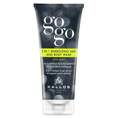Шампунь Kallos Cosmetics Gogo 2 in 1 Energizing Hair And Body Wash For Men 200 мл (5998889511166) фото №1