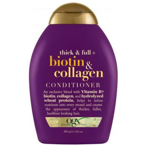Кондиціонер для волосся OGX Biotin & Collagen для позбавленого об'єму тонкого волосся 385 мл (0022796976710) фото №1