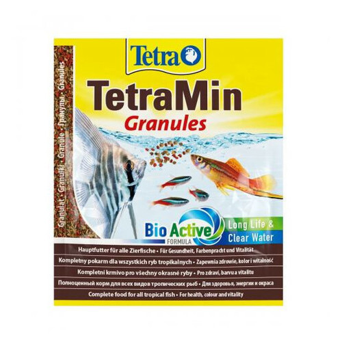 Основний корм Tetra MIN Granules для акваріумних риб 15 г (148077) фото №1