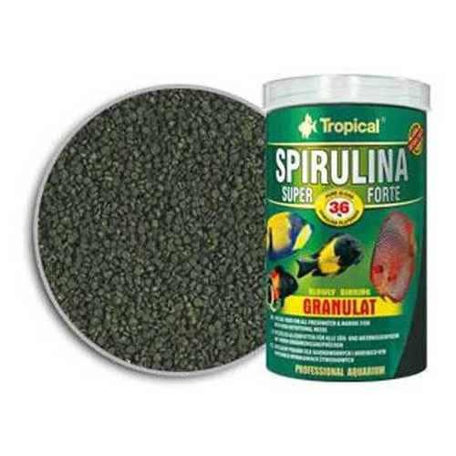 Гранулы для рыб Tropical Super Spirulina Forte с содержанием 36% спирулины 1L /200g фото №1