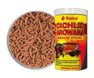 Корм для цихлид и арован Tropical Cichlid &Arowana Medium Sticks 10L фото №1