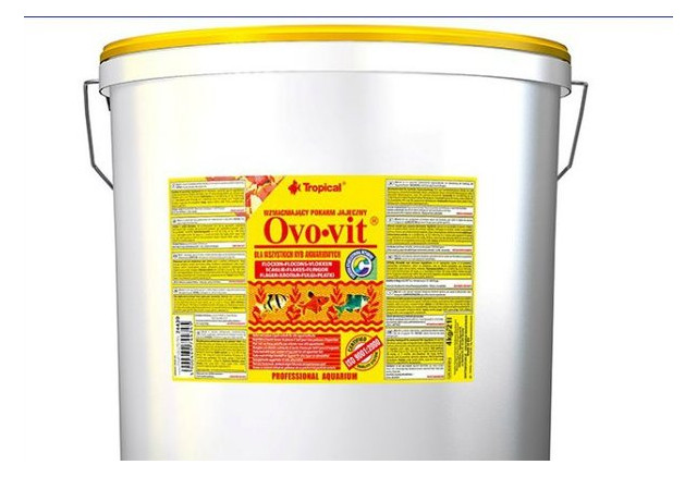 Корм с высоким содержанием яичного желтка для всех видов рыб Tropical Ovo-vit 21L /4kg фото №1