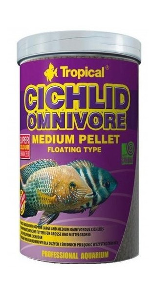 Корм для рыб Tropical Cichlid Omnivore Small Pellet 1 л 360 г фото №1