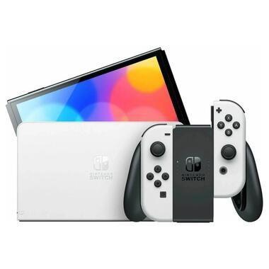 Портативна консоль Nintendo Switch OLED з білим Joy-Con фото №1