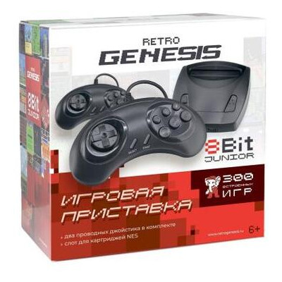 Игровая консоль Retro Genesis 8 Bit Junior (300 игр, 2 проводных джойс (ConSkDn84) фото №1