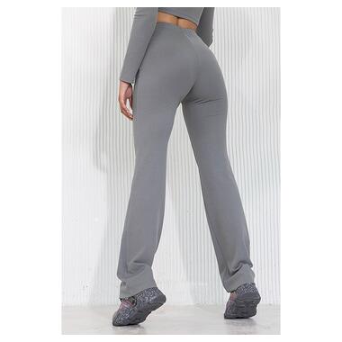 Жіночі штани прямого крою в рубчик TotalFit E5 L Сірий (06399732) фото №3