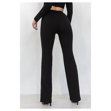 Жіночі штани прямого крою в рубчик TotalFit E5 L Чорний (06399732) фото №4