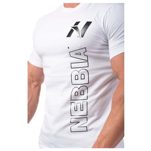 Чоловічі футболки Nebbia Vertical Logo 293 - білий/М (NEB2930430) фото №4