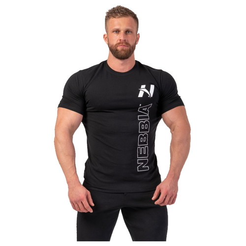 Чоловічі футболки Nebbia Vertical Logo 293 - чорний/L (NEB2930140) фото №1