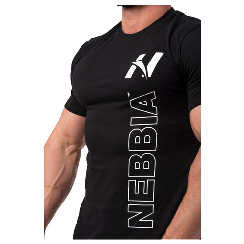 Чоловічі футболки Nebbia Vertical Logo 293 - чорний/L (NEB2930140) фото №4