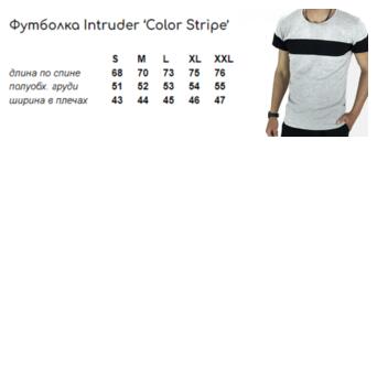 Футболка Intruder Color Stripe світло-сіра/ смуга хакі (ХМ) S (158937079546) фото №14