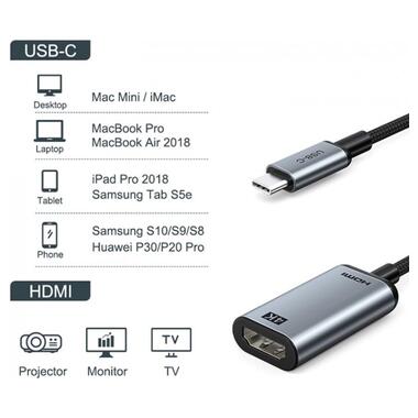 Кабель Cabletime USB Type-C - HDMI, 0.15m, v1.4 4K/30HZ (CP11A) фото №6