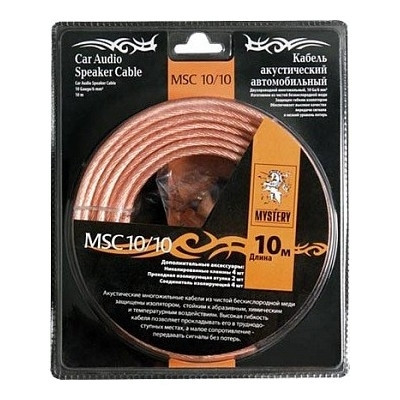 Акустичний кабель клеми для обтиску Mystery MSC -10/10,10 м в блістері, 10 Ga, 2х6 мм фото №2