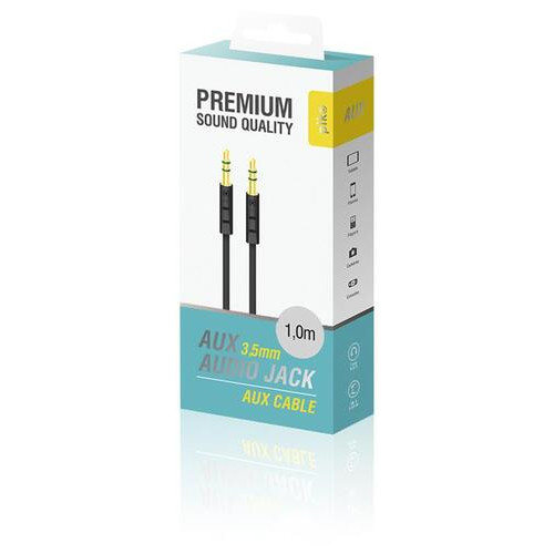 Аудіокабель Piko CB-AB11 AUX-AUX 1м, Чорний (1283126489150) фото №3