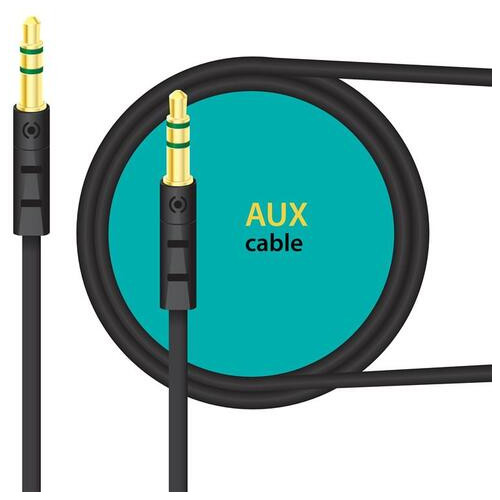 Аудіокабель Piko CB-AB11 AUX-AUX 1м, Чорний (1283126489150) фото №1