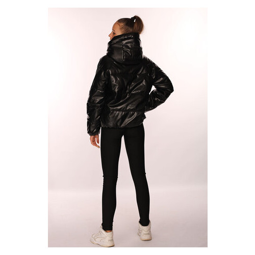 Демісезонна куртка з еко-шкіри Tiaren Лора 152 см Чорний фото №4