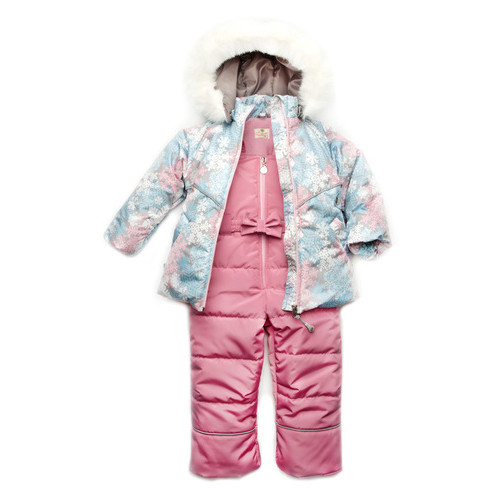 Куртка зимняя Снежинка для девочки Модный карапуз 03-00829_seryj_86 фото №1