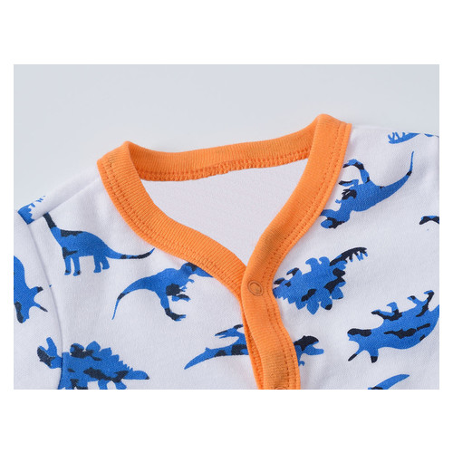 Человечек для мальчика Синие динозавры Berni (6-9 мес) Белый/Синий/ОранжевыйБелый (51987000272000059) фото №6