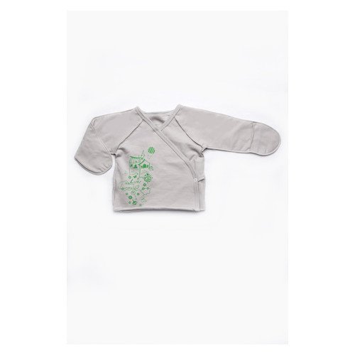Сорочка дитяча для новонароджених (унісекс) Модний карапуз 301-00012_Seryj_rost-62(r.-20) фото №1