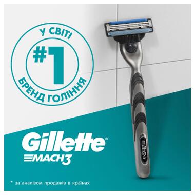Набір косметики Gillette Бритва Mach3 з 1 змінним картриджем + Гель для гоління Series Заспокійливий 75 мл (8700216077132) фото №6