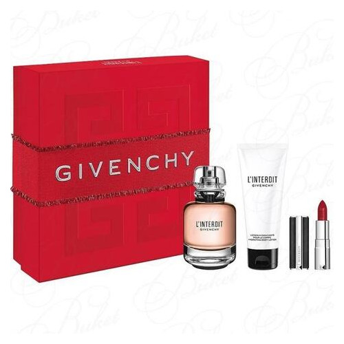 Набір Givenchy LInterdit Eau de Parfum для жінок - edp 80 ml 75 ml bl lipstick фото №1