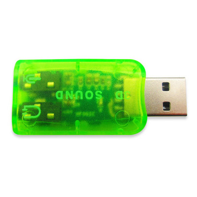 Звуковая плата Dynamode USB 6(5.1) green (USB-SOUNDCARD2.0 green) фото №1