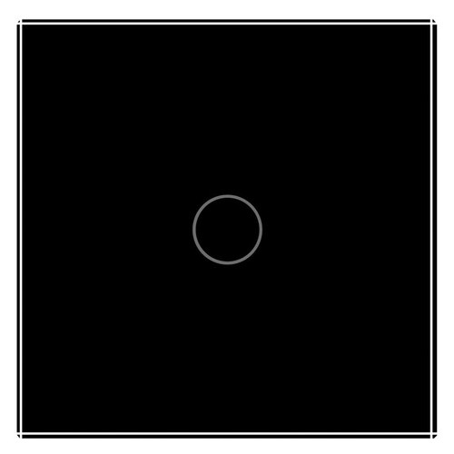 Лицьова панель для сенсорного вимикача Livolo 1 канал чорний, скло матеріал (VL-C7-C1-12) фото №2