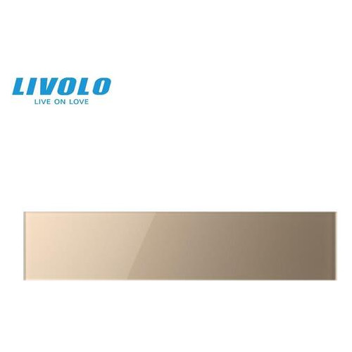 Сенсорна панель Livolo для вимикача Х сенсорів (Х-Х-Х-Х-Х) золото скло (C7-CХ/CХ/CХ/CХ/CХ/CХ-13) фото №2