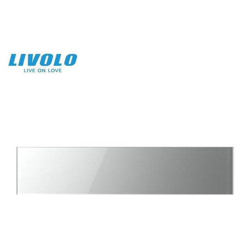 Сенсорна панель Livolo для вимикача Х сенсорів (Х-Х-Х-Х-Х) сірий скло (C7-CХ/CХ/CХ/CХ/CХ-CХ-15) фото №2