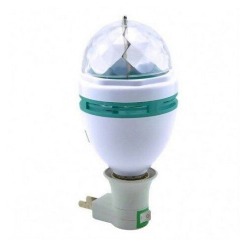 Вращающаяся диско-лампа LY-399 LED FULL COLOR лампочка, проектор фото №1