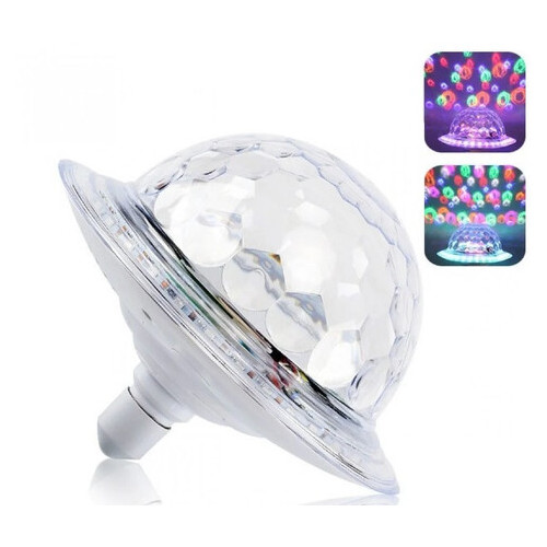 Диско шар в патрон MHZ LED UFO Bluetooth Crystal Magic Ball E27 0926 фото №2