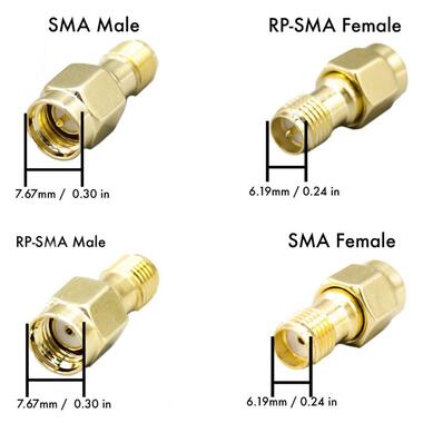 Перехідник для FPV та радіообладнання (RP-SMA F - RP-SMA F прямий) (AMS-SMA-KK-MM) фото №3