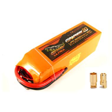 Акумулятор для керованої моделі Dinogy G2.0 Li-Pol 5000 мАг 22.2 В 6S Bullet 6mm 80C (DLC-6S5000XTU-6MM) фото №1