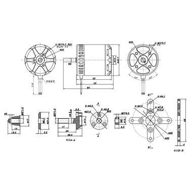 Мотор SunnySky X4130 V3 KV380 для самолетов (SSKY-V3-X4130-380) фото №6