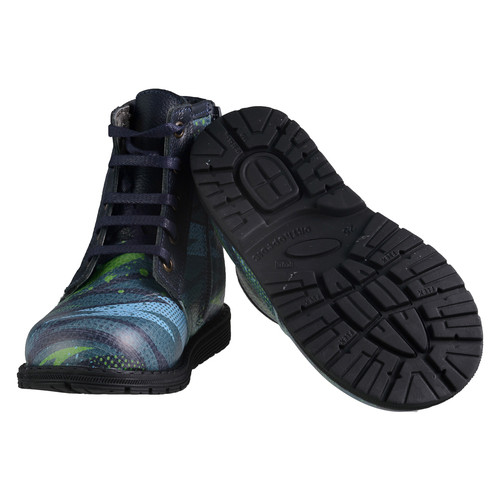 Ботинки Theo Leo RN600 28 18.3 см Черно-синие,зеленые фото №3