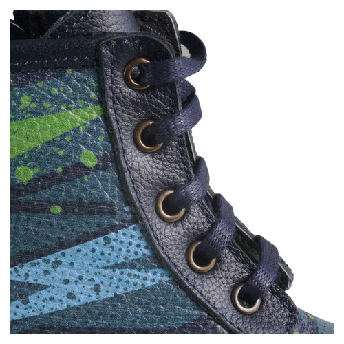 Ботинки Theo Leo RN600 28 18.3 см Черно-синие,зеленые фото №4
