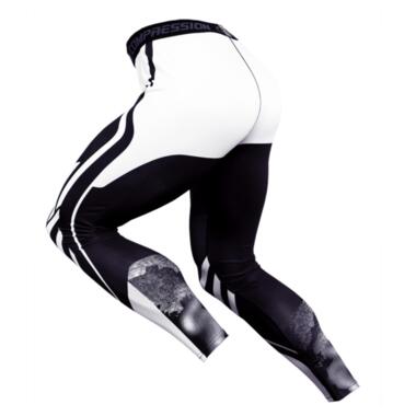Комплект для тренувань компресійний одяг LHPWTQ 2XL чорно-білий фото №5