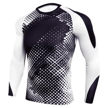 Комплект для тренувань компресійний одяг LHPWTQ 2XL чорно-білий фото №2