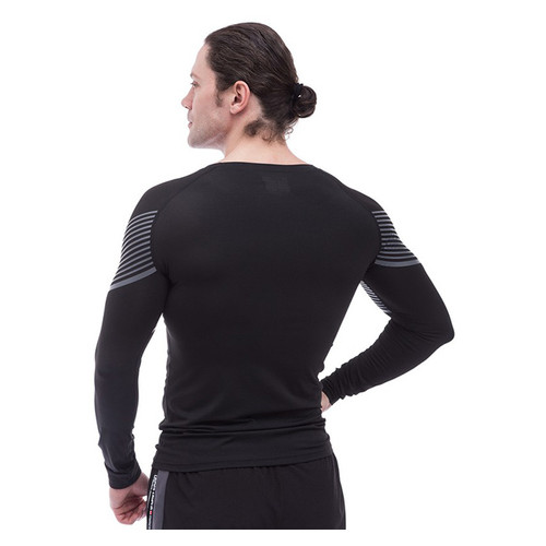 Чоловіча компресійна футболка з довгим рукавом FDSO UAR K1-1 L Чорний (06508137) фото №2